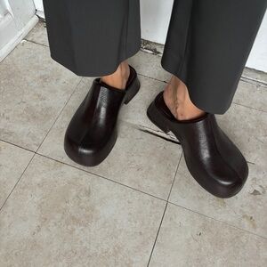 Miista | Brown Leather Pris Mules